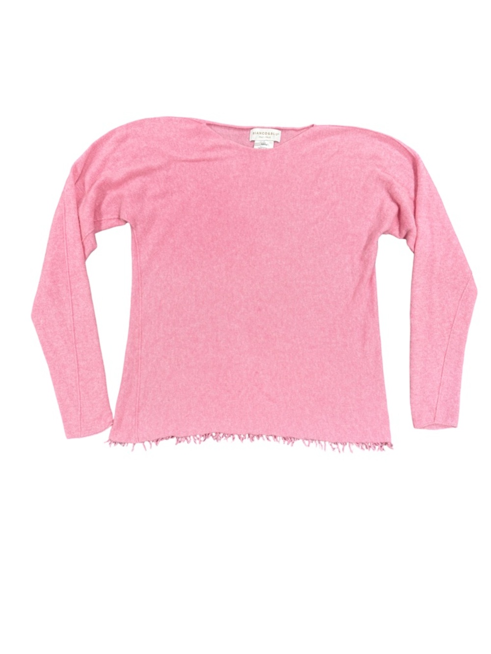 Bianco & Blu Cashmere Silk and Wool Blend Pink Sweater Size Medium Luxury Flawed